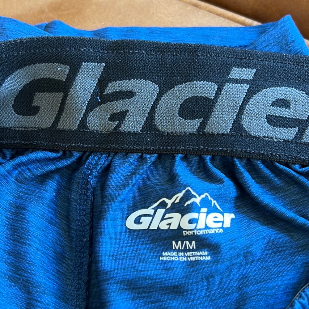 Blue men’s medium athletic shorts.
